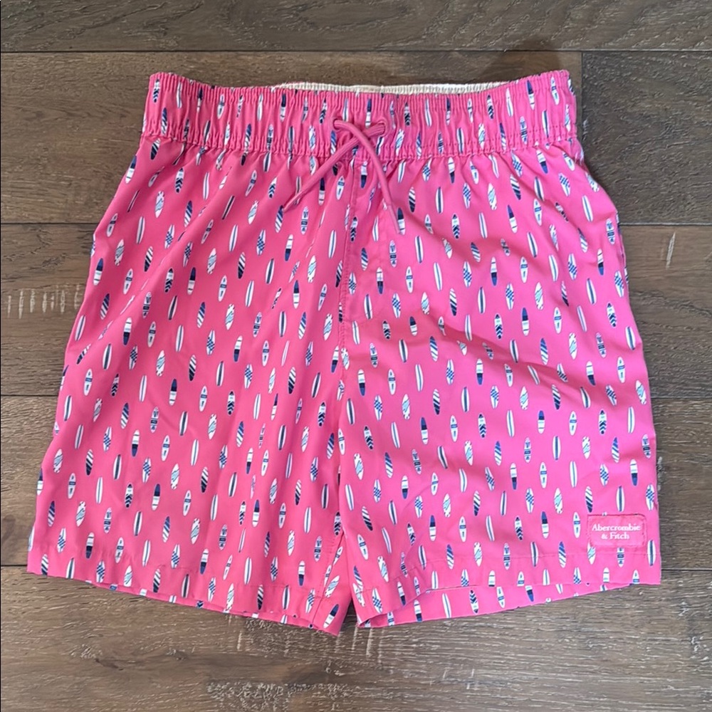 Abercrombie & Fitch Pink Athletic Shorts with Elastic Waistband